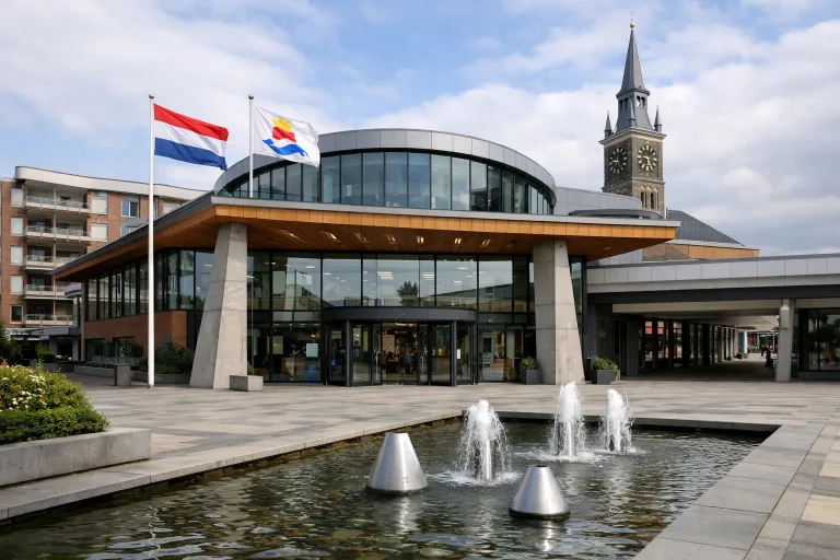 Modern stadhuis van Maassluis bij Koningshoek plaza
